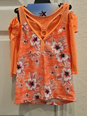 Youth Girl's ZeroXposur 3-Piece Swim Set Size XL (16) UPF 30+ Protection NWT